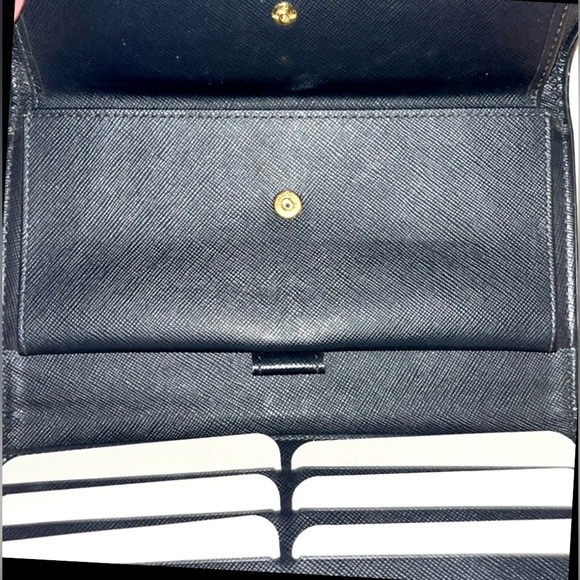 Louis Vuitton Authentic Monogram Navy Mini Lin Continental LV Dust bag & ribbon - Picture 9 of 11